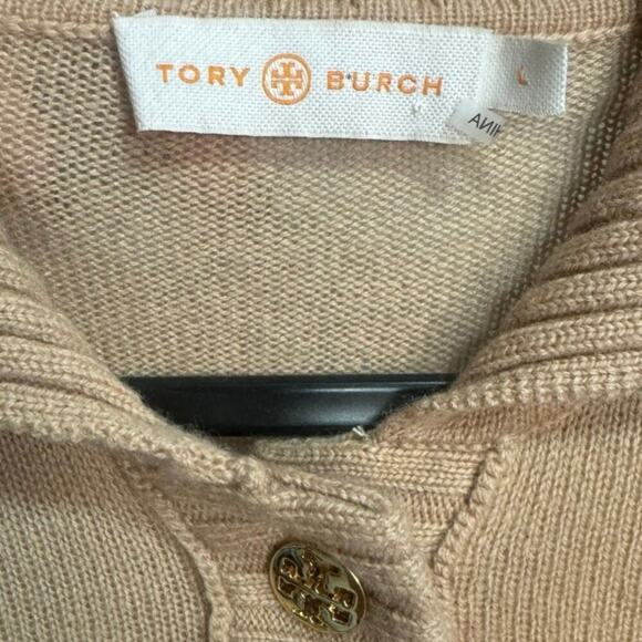 Tory Burch Collared Button Down Sweater Top Pullover Wool Cashmere Size Large - Picture 7 of 11